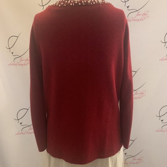 Emma James. Sz PM. 2 piece sweater set. Beaded. Angora/silk/nylon blend. B89 - Picture 7 of 7